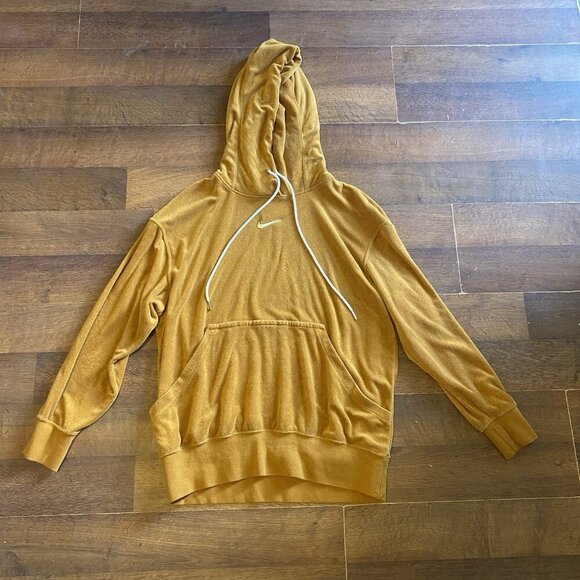 Womens Size XS Nike Sportswear Oversized Velour Pullover Hoodie - Picture 1 of 5